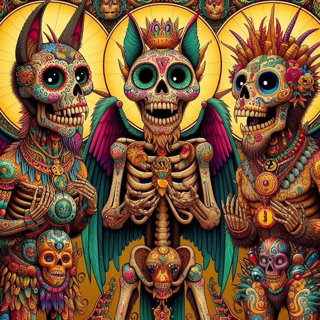 Bestiario místico de día de muertos